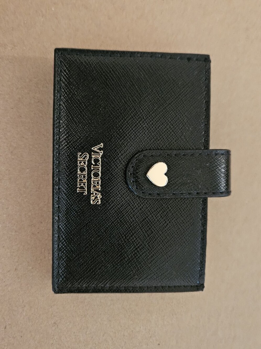 Victoria's Secret Black Heart-Accent Wallet